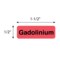 Nevs Position Labels - Gadolinium 1/2" x 1-1/2" White w/Red & Black XP-231 - alternate 2